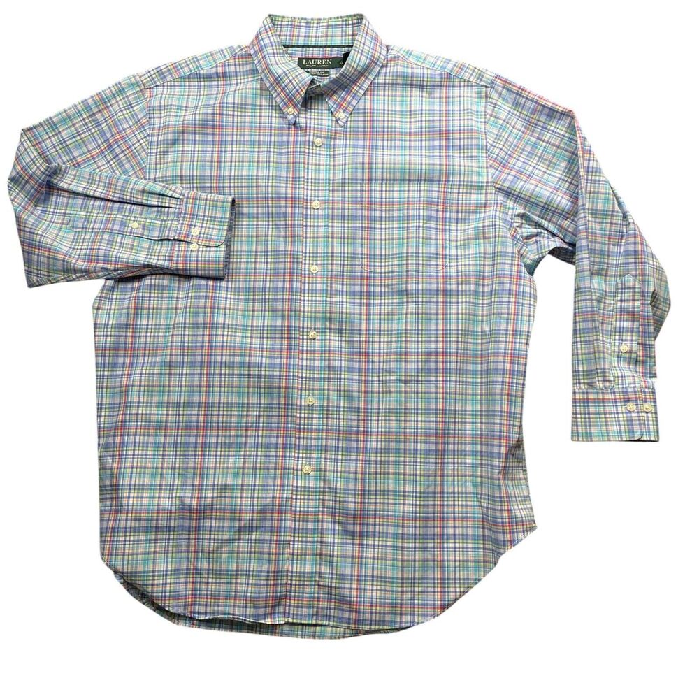Lauren Ralph Lauren 17 1/2 32/33 Long SLeeve Button Up Button Collar Classic Fit